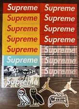 Lot Of 20 Stickers SUPREME Burberry TIFFANY West Hollywood Box Logo CRTZ OVO Set picture