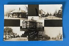 SWANTON Ohio RPPC Multi-View Depot Street High School Early 1900s Photo Postcard picture