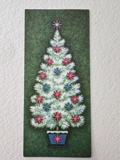 VINTAGE BAPCO BROOKLINE Unused MCM Xmas Greeting Card Holiday Tree picture