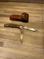 Vintage Schrade-Walden N.Y.USA, 225H  Folding Hunter Knife, Brown Delrin, 5 1/4