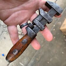 VTG Peck, Stow & Wilcox Wood Handle Adjustable Wrench Monkey Pat. 1896 P.S.&W. picture