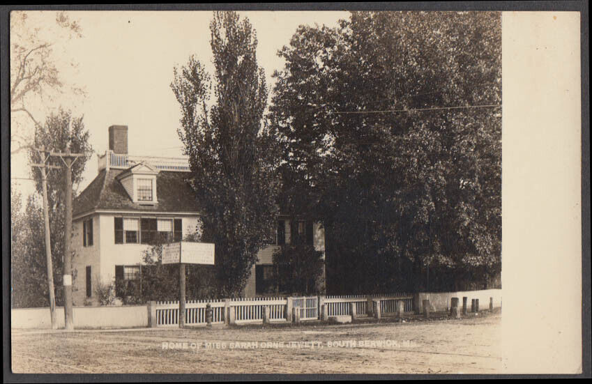 The Home of Sarah Orne Jewett South Berwick ME RPPC postcard 1920s