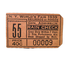 1939 New York World's Fair RAILROADS ON PARADE Ticket Stub picture