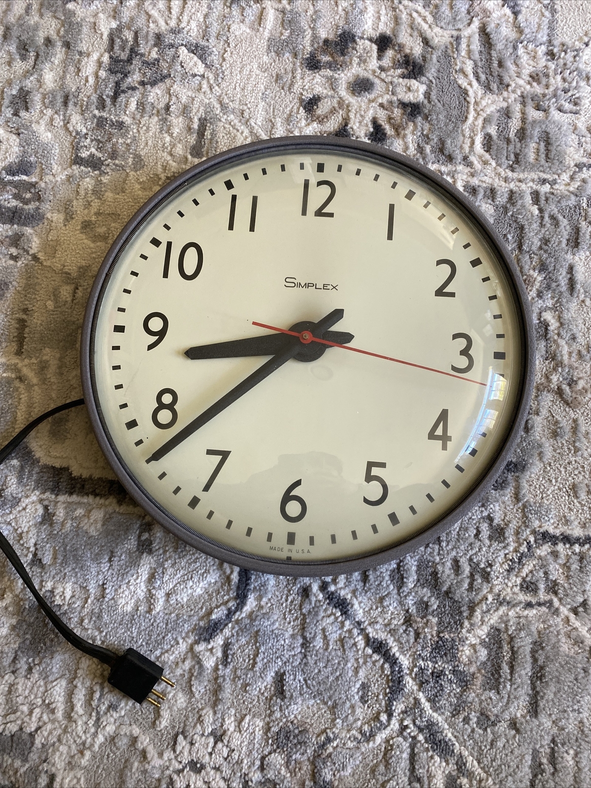 13\" SIMPLEX 507-041 Schoolhouse Clock W/ Synchron Electric Motor ...