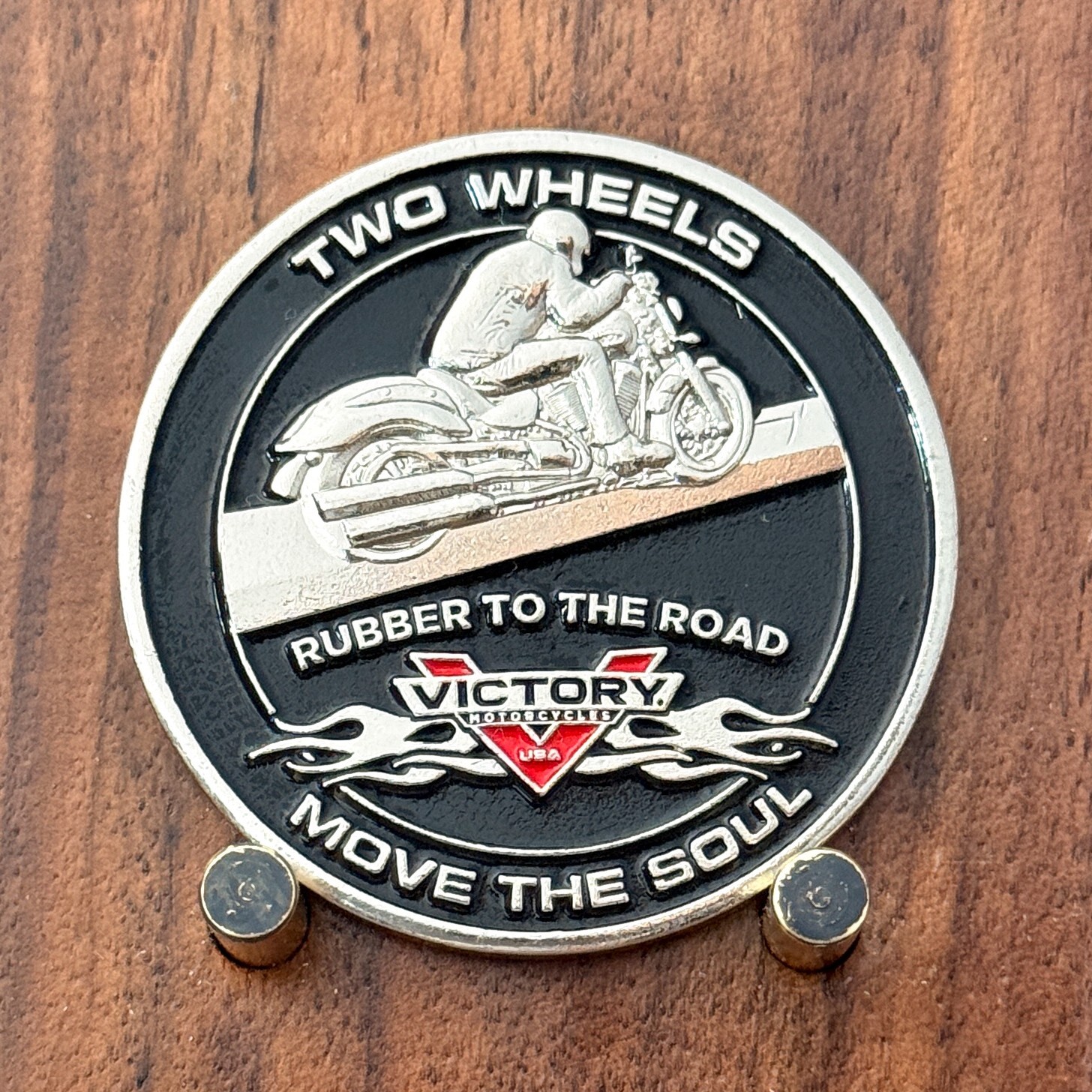 Victory Motorcycles The Ride Two Wheels Move The Soul Challenge Coin M#28 Victory Motorcycles The Ride Two Wheels Move The Soul Challenge Coin M#28