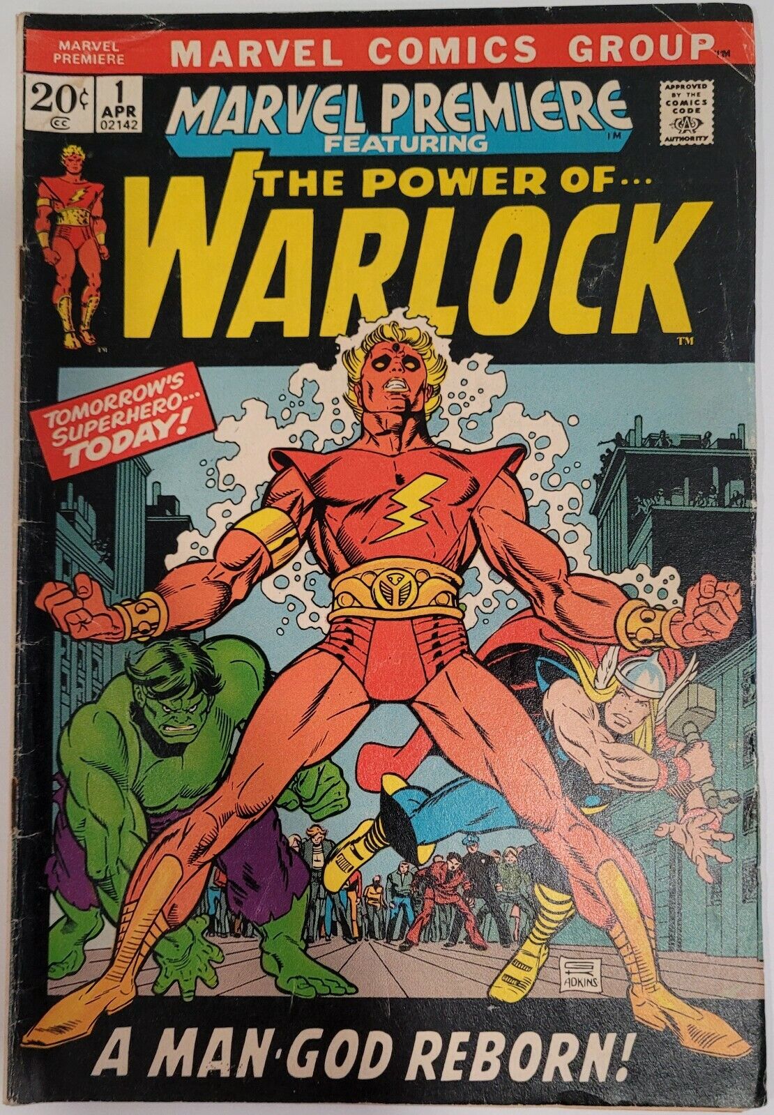 Marvel Premiere # 1 First Him as Adam Warlock Key Book Lower Grade.