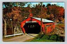 Taftsville VT-Vermont, Old Covered Bridge, Vintage Postcard picture