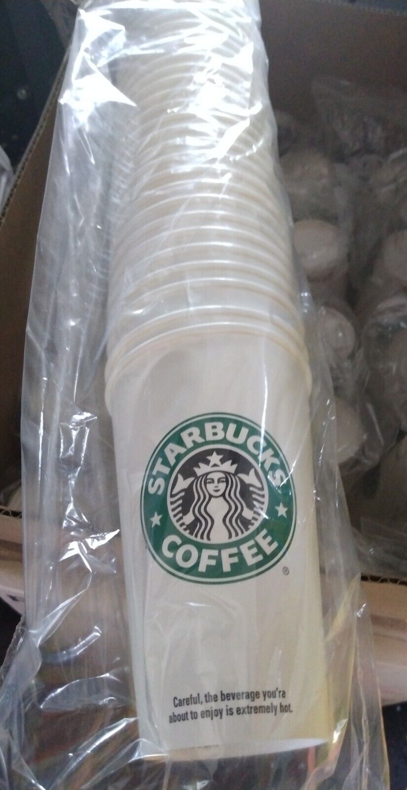 Starbucks 16oz. Paper Cups 2010 Old Logo 1 Sleeve of 50 Cups