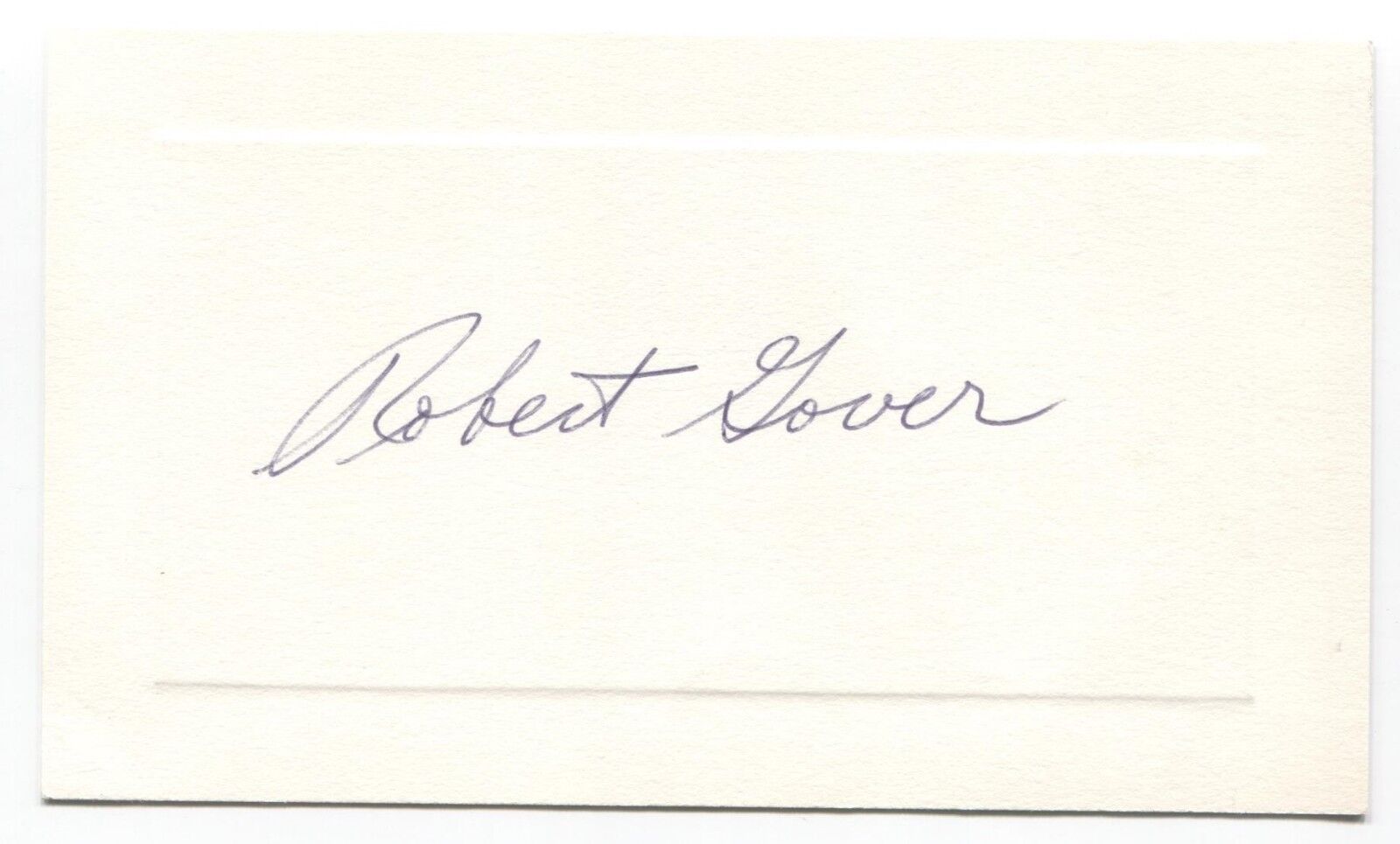 Robert Gover Signed Card Autographed Signature Author Novelist