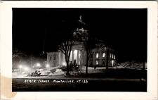 Montpelier Vermont State House at Night RPPC Postcard Z15 picture