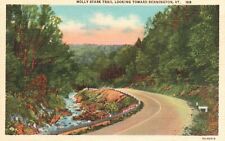 Postcard VT Molly Stark Trail toward Bennington Vermont Linen Vintage PC H6907 picture