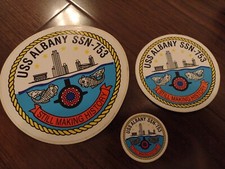 Lot 3 USS Albany SSN 753 Stickers Navy Submarine still making history 2,4,6