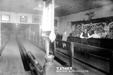 T. Ethier Bowling Alley & Saloon Bar Norwich Connecticut CT Reprint Postcard picture