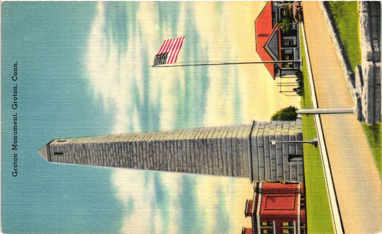 Vintage Postcard- GROTON MONUMENT, GROTON, CT.