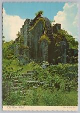State View~Old Water Wheel W/ Overgrown Greenery~Jamaica WI~Continental Postcard picture