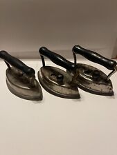 Antique Mini Dover Sad Irons 902 Nice Item-Weighs 15 Ounces /Lot of 3 picture