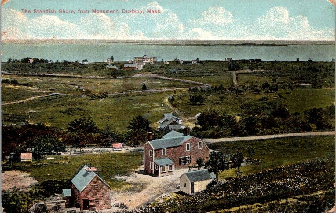 Postcard The Standish Shore From Monument Duxbury Mass