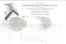 South Shaftsbury Vermont Eagle Square Manufacturing Co 1919 Billhead & Envelop picture