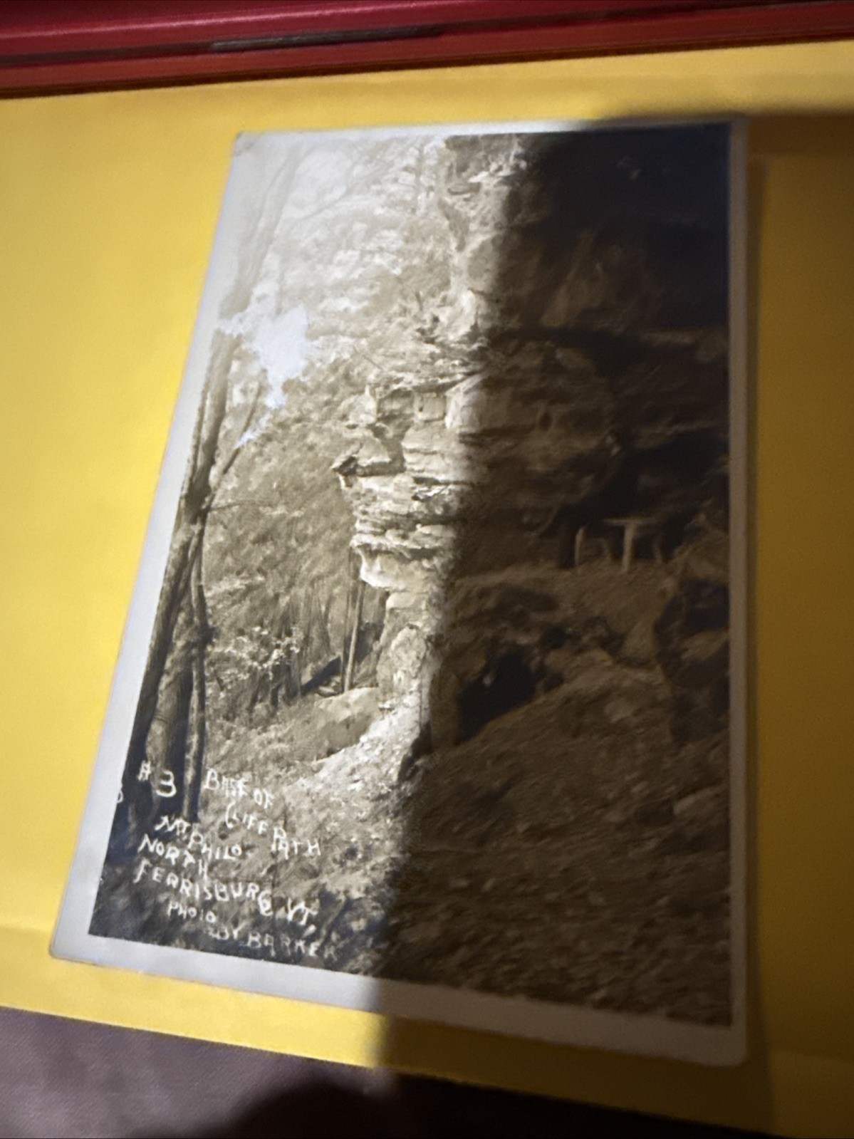 North Ferrisburgh, Vermont Pre-1920 RPPC - Mt. Philo Base of Cliffs