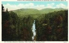 Vintage Postcard Gorge Ottauquechee River Quechee Gulf Dewey's Mills Vermont VT picture