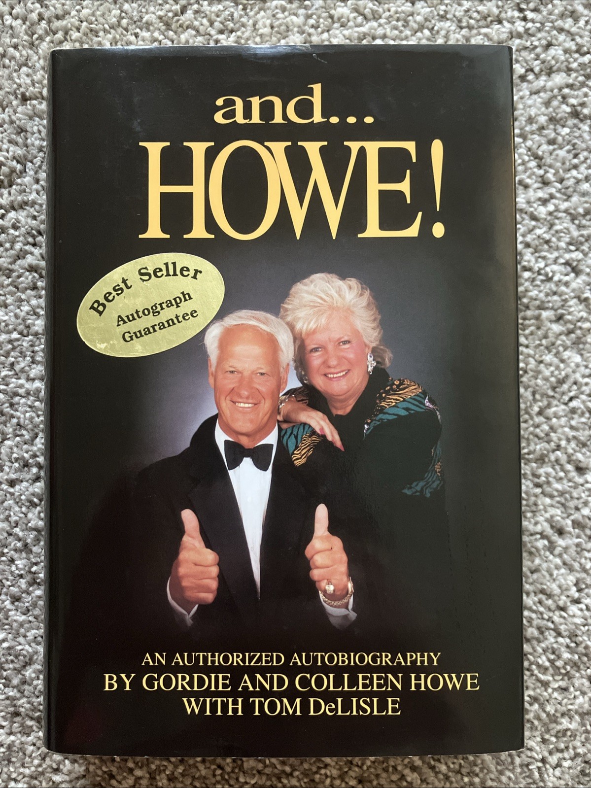 GORDIE HOWE & COLLEEN HOWE Signed Book - 