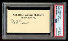 William Bill Bower signed autograph 2x4 cut Doolittle Raider Pilot Crew #12 PSA  picture