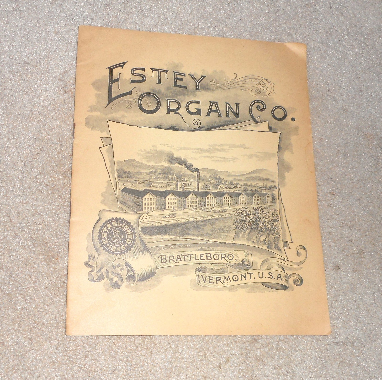 Antique Estey Organ Co Brattleboro CT Piano Organ Sales Catalog Book Antique Estey Organ Co Brattleboro CT Piano Organ Sales Catalog Book