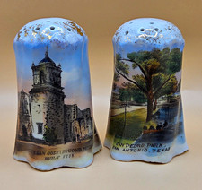 Antique Wheelock Germany San Antonio TX Salt/Pepper Shakers Ferdinand Hanaw 1900 picture