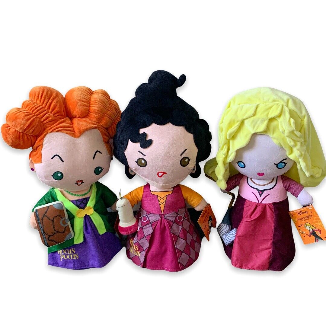 Disney Hocus Pocus Sanderson Sisters Halloween Plush Greeters New Set of Three