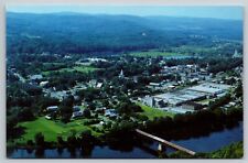 Windsor Vermont Birdseye View Windsor Cornish Covered Bridge Postcard picture