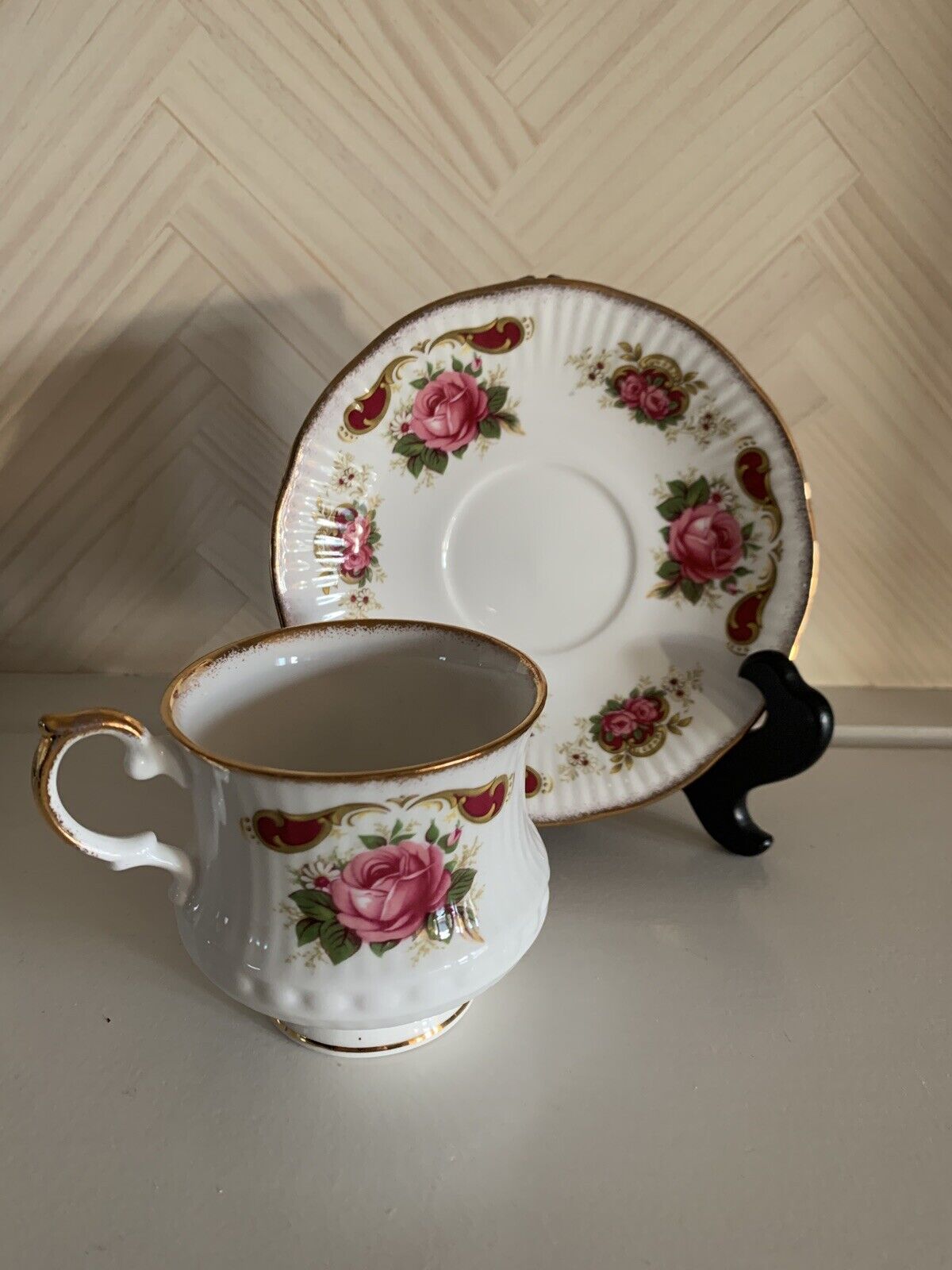 Vintage Fine Bone Teacup & Saucer by Royal Dover China Made in England