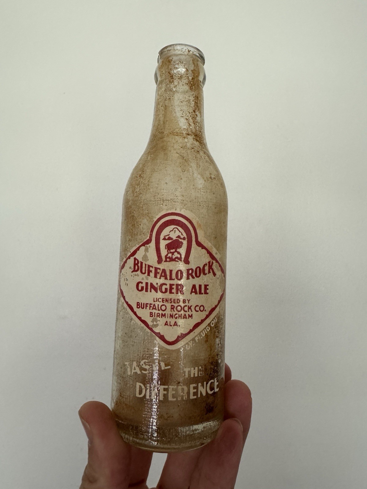 Vintage Buffalo Rock Ginger Ale Soda Bottle ACL Birmingham ALA Greensboro NC Vintage Buffalo Rock Ginger Ale Soda Bottle ACL Birmingham ALA Greensboro NC