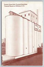Williston North Dakota Terminal Elevator Farmers Union Grain Terminal Postcard picture