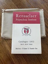 Rensselaer Polytechnic Institute1952 Catalogue; Troy, NY College Courses picture