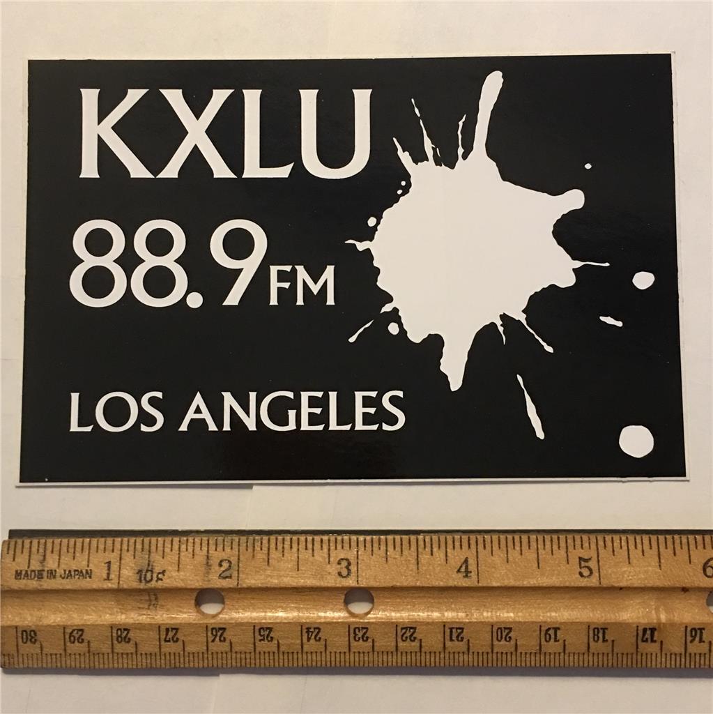 Rare KXLU 88.9 FM Radio Station Sticker Decal LMU Los Angeles Alternative