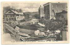 Postcard  VT Montpelier 1927 Flood Damage Rialto Bridge 1927 A D Garage picture
