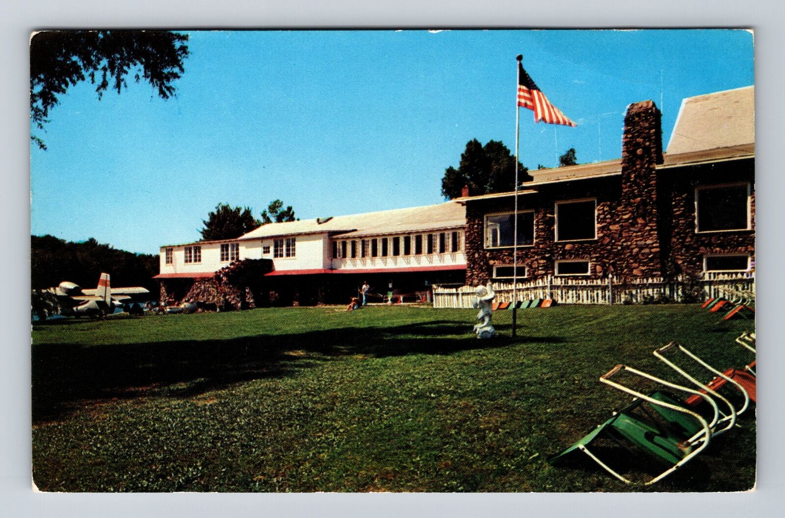 Averill Park NY-New York, Crooked Lake Hotel Motel, Advertising Vintage Postcard