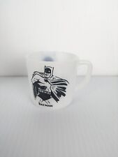 Westfield Milk Glass Coffee Mug Vintage Batman Double Sided Black Graphic 6 OZ picture