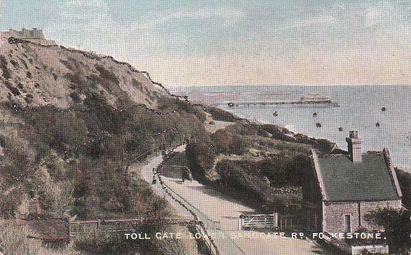 Postcard Toll Gate lower Sandgate Rd Folkstone UK