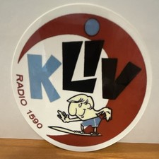 KLIV 1590 AM Radio Station Decal San Jose, CA Decal Norman the Surfer Santa Cruz picture
