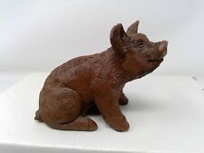 Red Mill Resin Sitting Pig Figurine picture