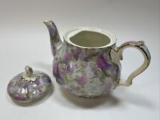 Vintage Crown Dorset Teapot Staffordshire England, PURPLE & PINK HYDRANGEAS picture