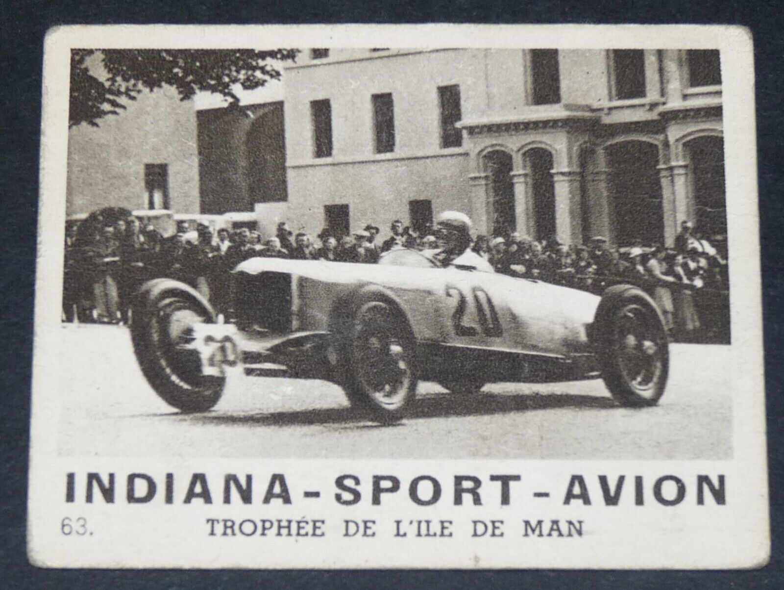 1935 RARE INDIANA SPORT AIRPLANE CARD TROPHEE ILE MAN FAIRFIELD E.R.A.