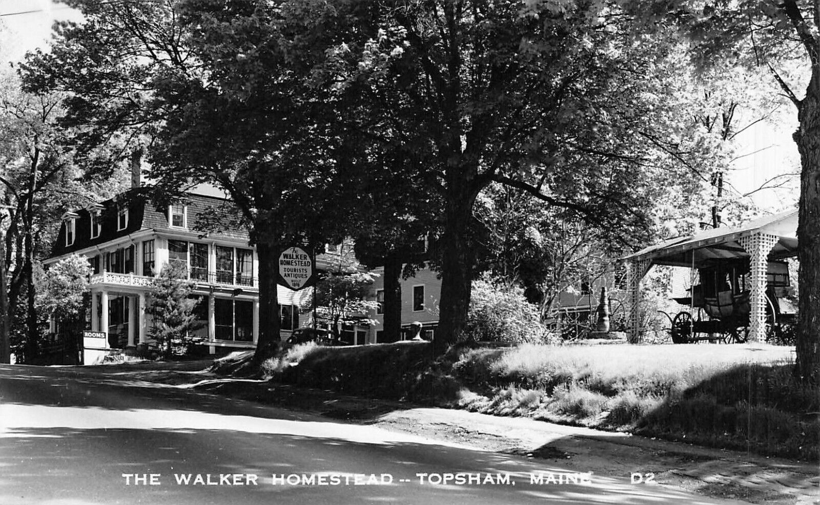 UPICK POSTCARD The Walker Homestead Topsham, Maine RPPC c1950 Unposted 