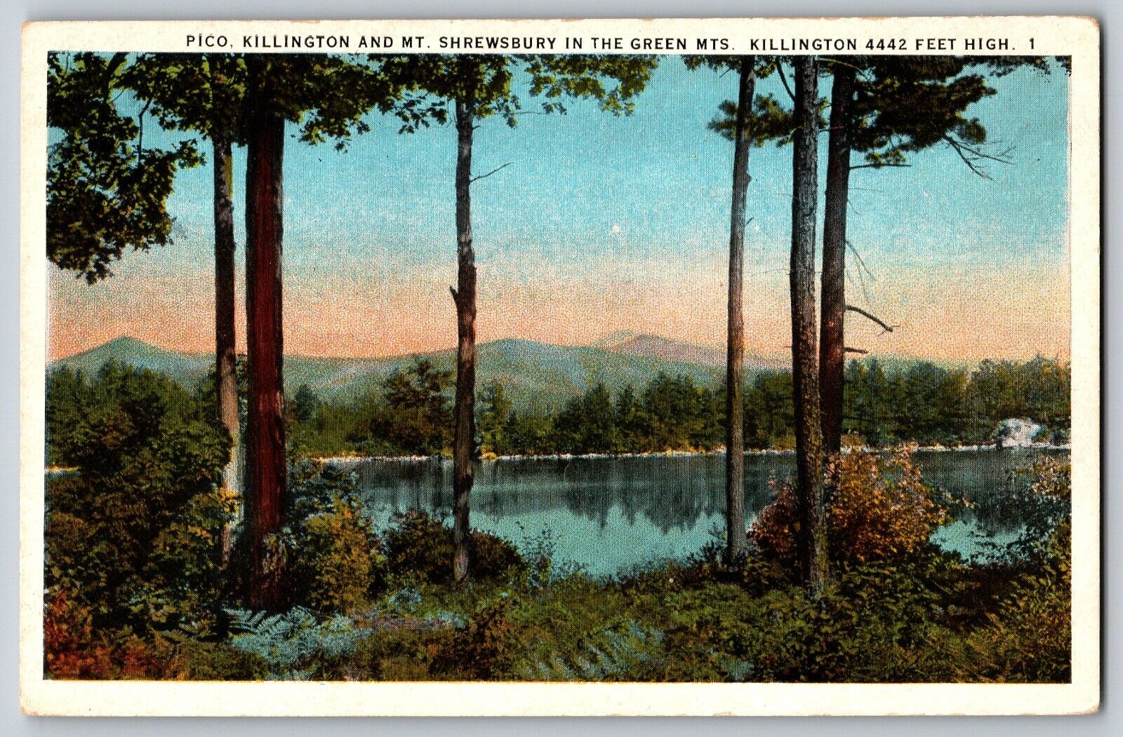 Vermont - Peco, Killington & Mt. Shrewsbury In The Green Mts. - Vintage Postcard