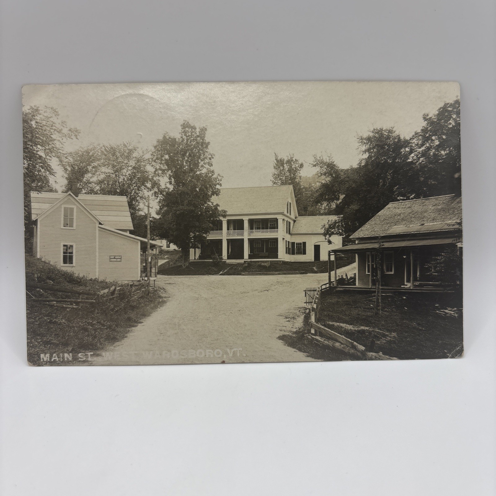 RPPC Postcard Main Street West Wardsboro Vermont, VT