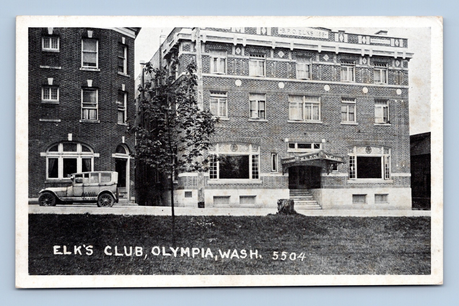 Elks Club BPOE Building Street View Olympia Washington WA UNP WB Postcard Q3 Elks Club BPOE Building Street View Olympia Washington WA UNP WB Postcard Q3