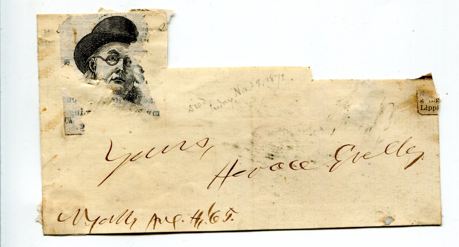 Horace Greeley Signature Autograph Horace Greeley Signature Autograph
