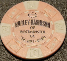 HD of WESTMINSTER ~ CALIFORNIA ~ (Pink AKQJ) Harley Poker Chip (CLOSED) picture