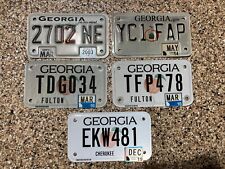 Georgia Motorcycle License Plate Lot of 5 Expired 3+ Years GA Peach  picture